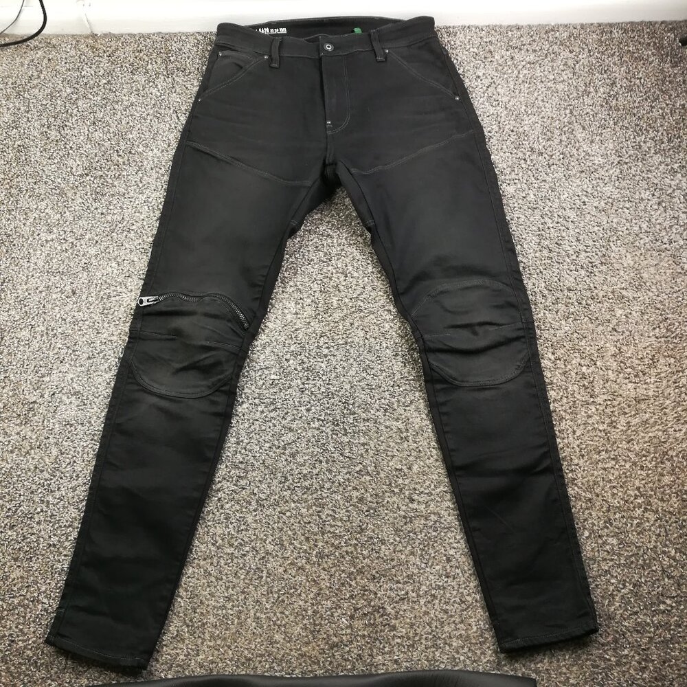 G-Star Raw Jeans 5620 3D Zip Knee Skinny Black Mens 32x34
